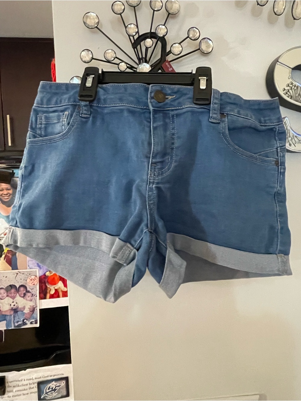 Wax Jean Butt. I love you! Blue Denim Roll-Cuff Shorts